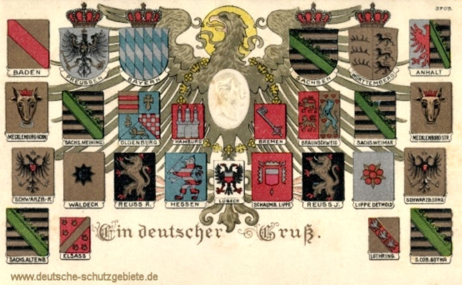 Deutsches Reich (Kaiserreich), Wappen der Bundesstaaten