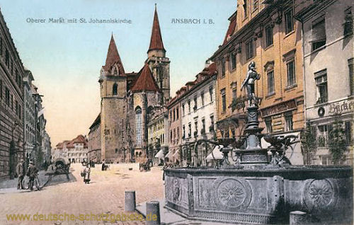 Ansbach, Oberer Markt mit St. Johanniskirche