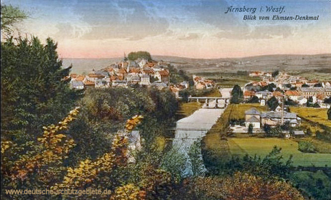 Arnsberg, Blick vom Ehmsen-Denkmal