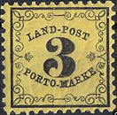 Großherzogtum Baden, Land-Post, 3 Kreuzer 1862 - 1871