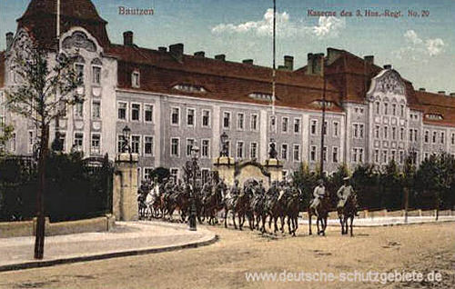 Bautzen, Kaserne des 3. Husaren-Regiments No. 20