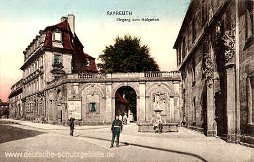 Bayreuth, Eingang zum Hofgarten