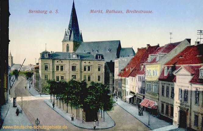 Bernburg a. S., Markt, Rathaus, Breitestraße