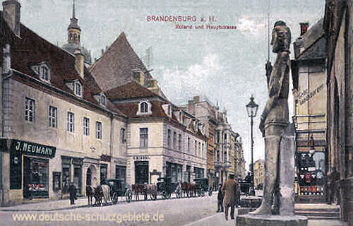 Brandenburg a. H., Roland und Hauptstraße