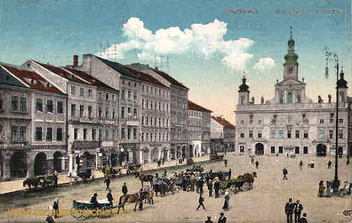 Budweis, Ringplatz mit Rathaus