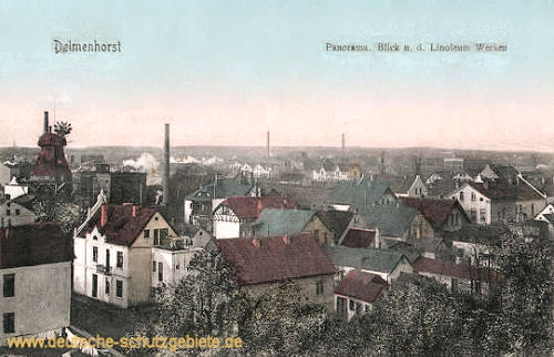 Delmenhorst, Panorama, Blick auf die Linoleumwerke