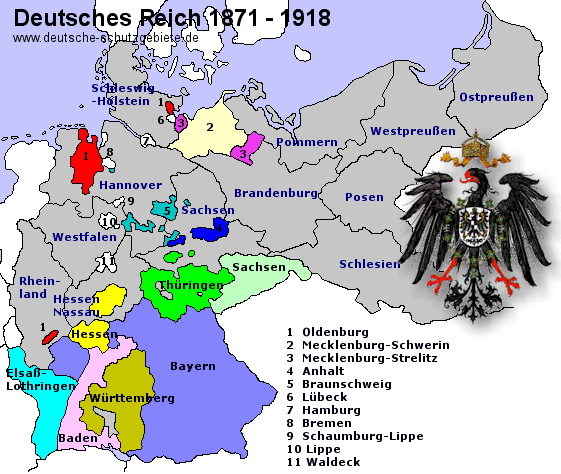 Bundesstaaten des Deutschen Reichs 1871-1918 (Kaiserreich)