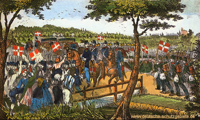 Einmarsch der dänischen Armee in Schleswig am 16. Juli 1850