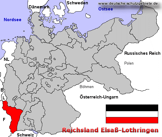 Elsass-Lothringen, Lage im Deutschen Reich (Kaiserreich)