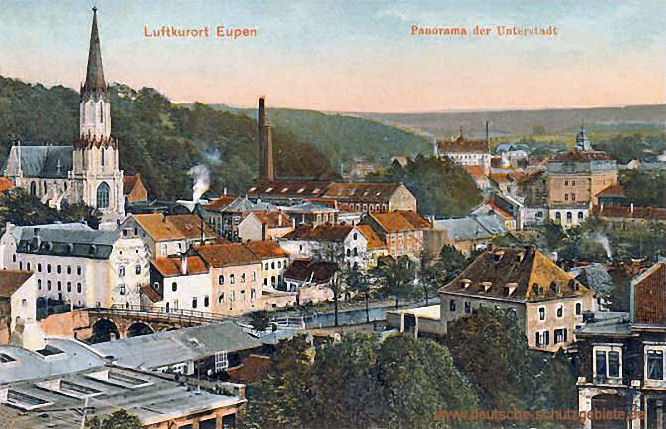 Eupen, Panorama der Unterstadt