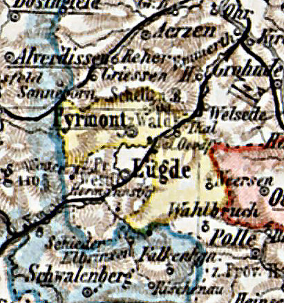Fürstentum Pyrmont, Karte 1905