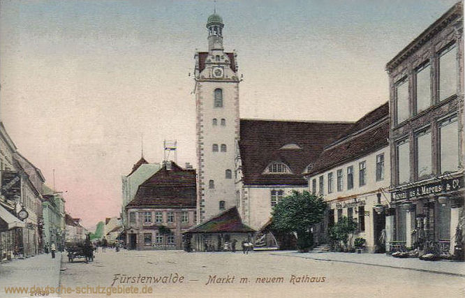 Fürstenwalde, Markt mit neuem Rathaus