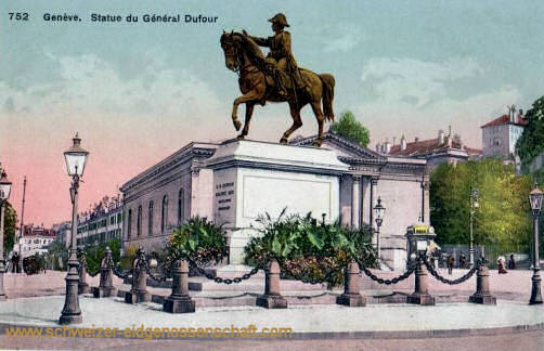 Genève, Statue du Général Dufour