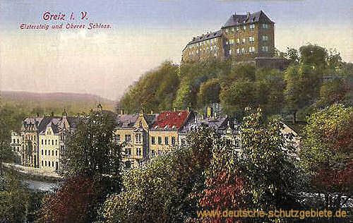 Greiz, Elstersteig und Oberes Schloss