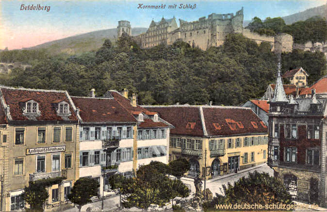 Heidelberg, Kornmarkt mit Schloss
