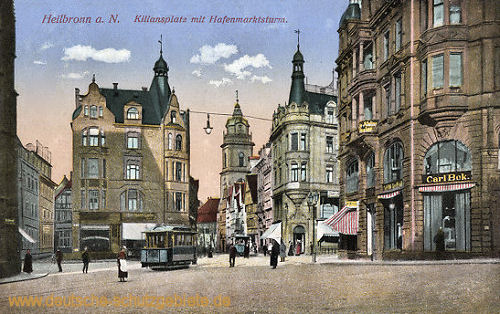 Heilbronn a. N., Kiliansplatz mit Hafenmarktsturm