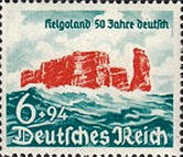 6 + 94 Pfennig, Deutsches Reich 1940, Helgoland 50 Jahre deutsch 