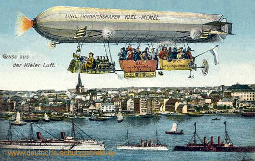 Kiel, Zeppelin Linie Friedrichshafen-Kiel-Memel