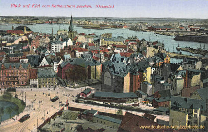 Kiel, vom Rathausturm gesehen (Ostseite)