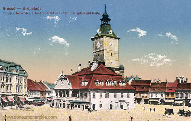 Kronstadt (Brassó - Brașov, Franz Josefsplatz mit Rathaus
