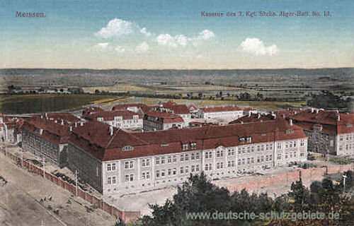 Meißen, Kaserne des 2. Königlich Sächsischen Jäger-Bataillons No. 13