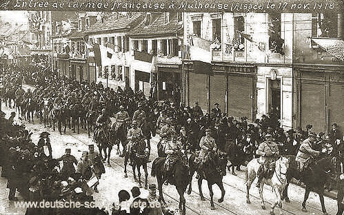 Mülhausen, Einmarsch der französischen Armee am 17. November 1918