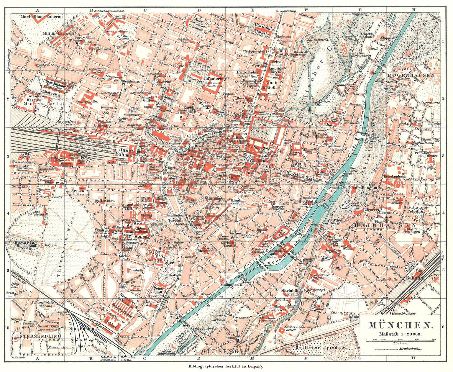 München, Stadtplan 1908