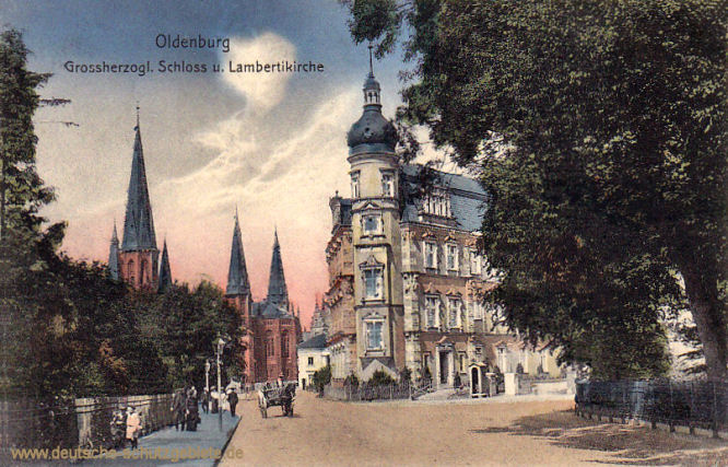 Oldenburg i. Gr., Großherzogliches Schloss und Lambertikirche
