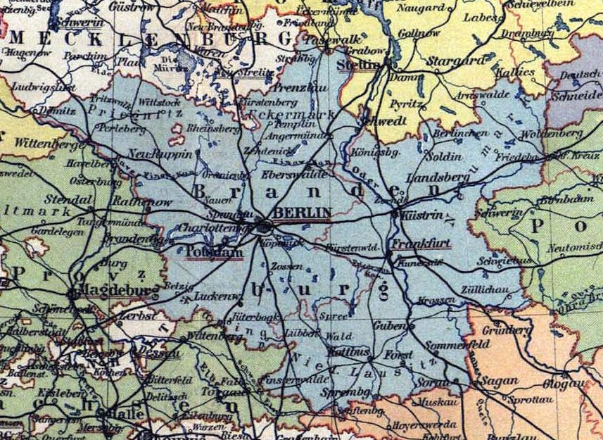 Provinz Brandenburg, Landkarte 1914