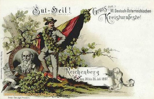 Reichenberg, Gruss vom Deutsch-Österreichischen Kreisturnfest 1897