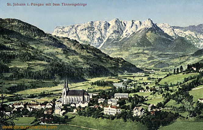 Sankt Johann im Pongau mit dem Tännengebirge