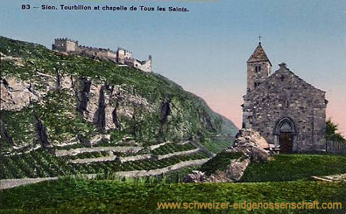 Sion, Tourbillon et chapelle de Tours les Saints