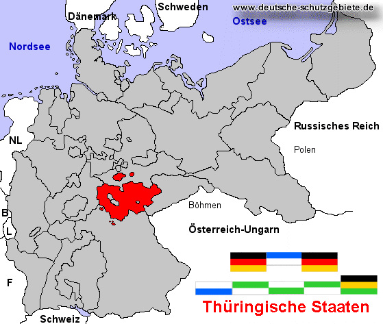 Thüringische Staaten, Lage im Deutschen Reich