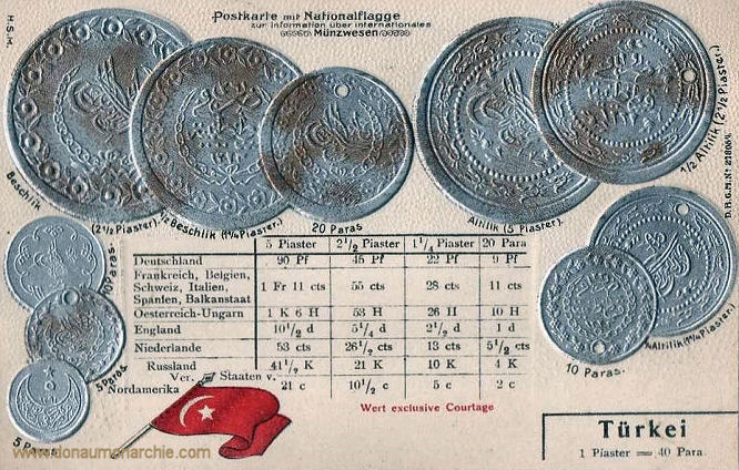 Türkei, Münzen um 1900