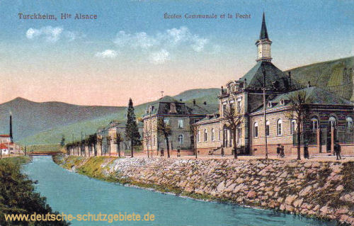 Türkheim im Elsaß, Gemeinschaftsschule und Fluss Fecht