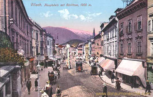 Villach, Hauptplatz mit Görlitzen, 1900 m