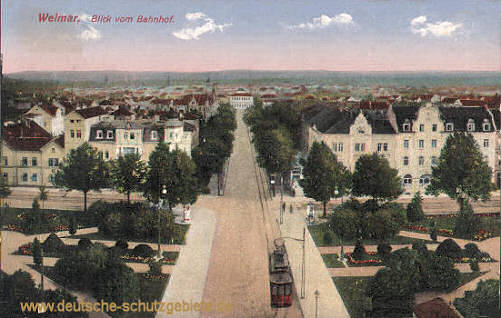 Weimar, Blick vom Bahnhof