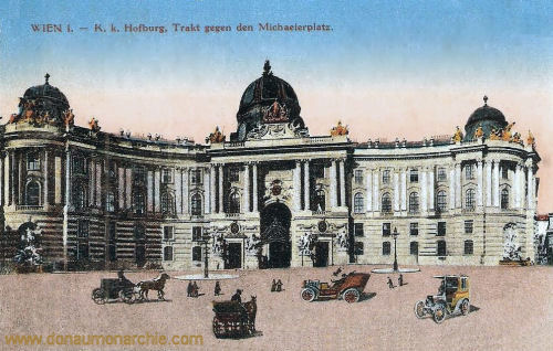 Wien, K. K. Hofburg, Trakt gegen den Michaelerplatz