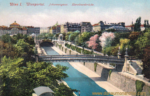 Wien I., Wienportal, Johannesgasse, Karolinenbrücke