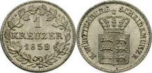 1 Kreuzer, Württemberg 1859