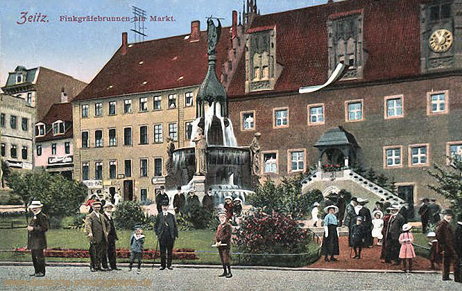 Zeitz, Finkgräfenbrunnen am Markt
