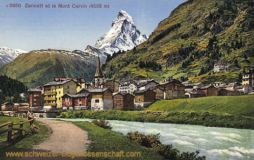 Zermatt et le Mont Cervin (4505 m)