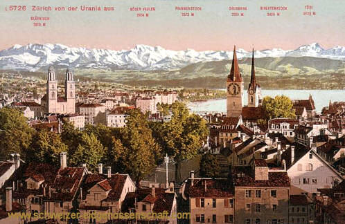 Zürich von der Urania aus