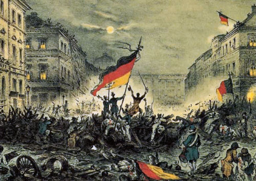 Barrikaden in Berlin 1848