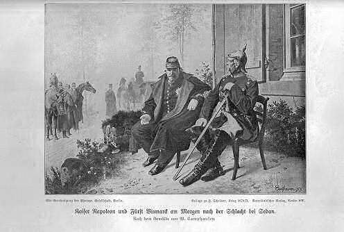 Kaiser Napoleon und Fürst Bismarck am Morgen nach der Schlacht bei Sedan