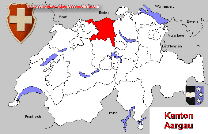 Kanton Aargau, Karte 1914