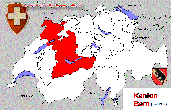 Kanton Bern, Karte 1914