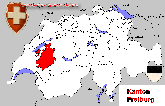 Kanton Freiburg, Karte 1914