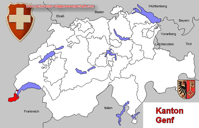 Kanton Genf, Karte 1914