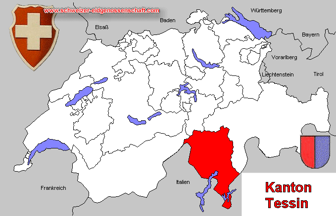 Kanton Tessin, Karte 1914